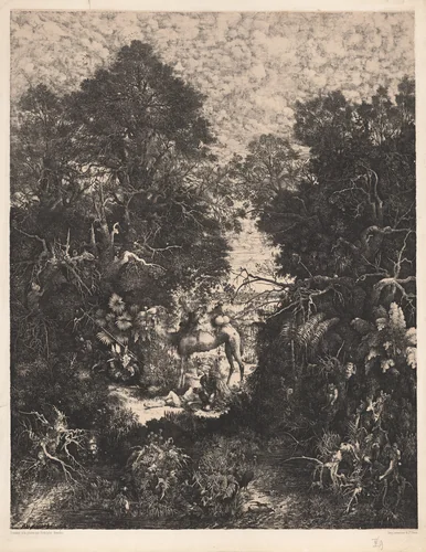 Le Bon Samaritain (The Good Samaritan) by Rodolphe Bresdin, print, 1861-1900