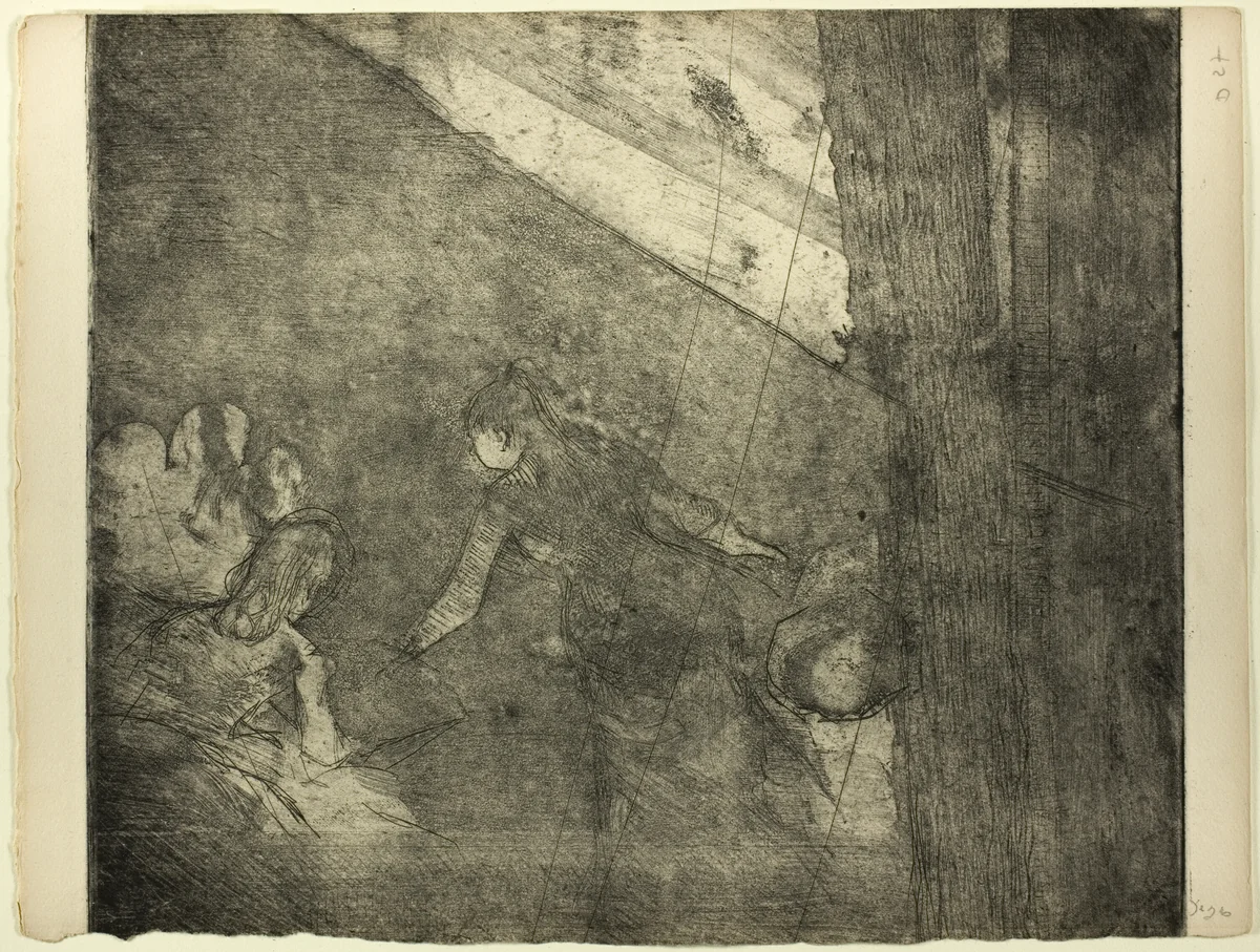 At the Café des Ambassadeurs by Edgar Degas, print, 1879-1880