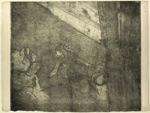 At the Café des Ambassadeurs by Edgar Degas, print, 1879-1880