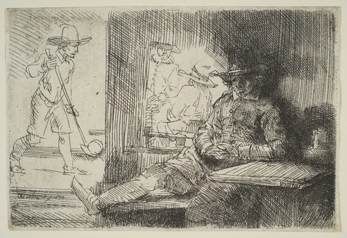 The Golf-Player by Rembrandt van Rijn, print, 1654