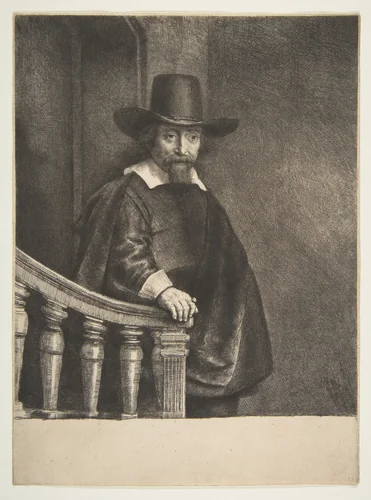 Ephraim Bueno, Jewish Physician by Rembrandt van Rijn, print, 1647