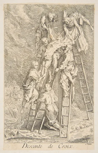 Descent from the Cross by Claude Gillot, print, 1685-1722