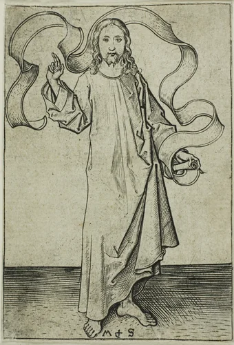 Christ Blessing by Martin Schongauer, print, 1450-1491
