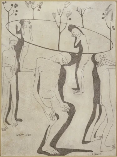 The Shadow by Adolpho Wildt, drawing, 1913