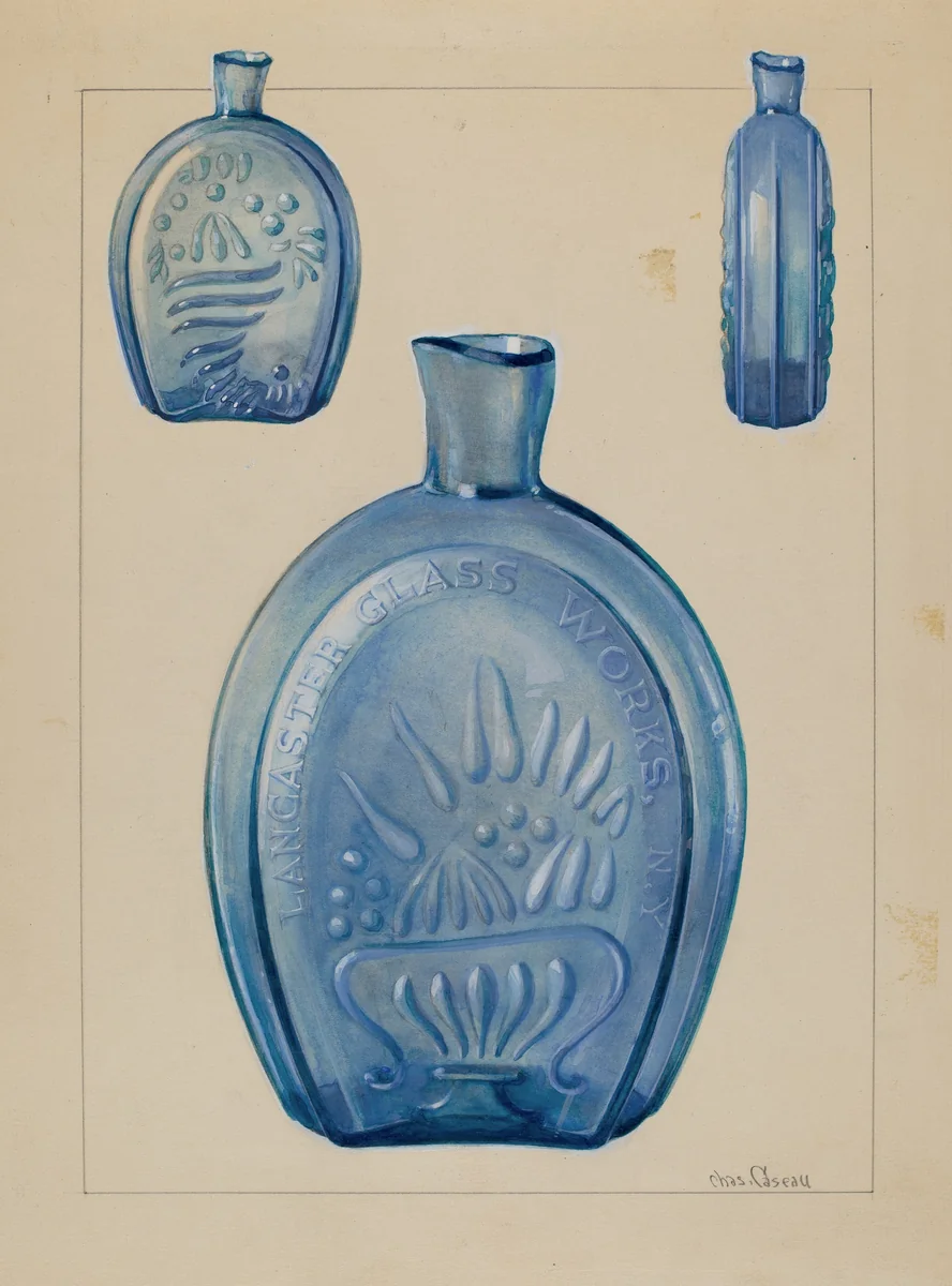 Flask by Charles Caseau, index of american design, 1935-1942