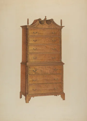 Chest-on-Chest by Lawrence Phillips, index of american design, 1939