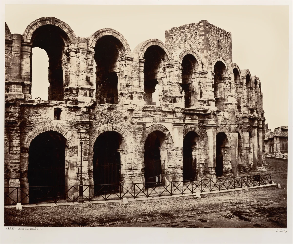 Arles, Amphithéâtre by Edouard Baldus, photograph, 1858-1860