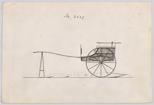 Village Cart #3509 by Brewster & Co., drawing, 1879