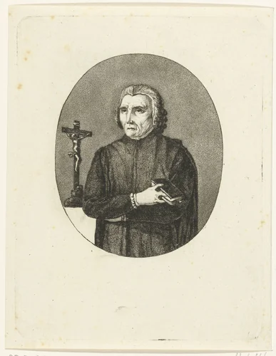 Portret van Joannes Stafford by Ernst Willem Jan Bagelaar, print, 1798-1837