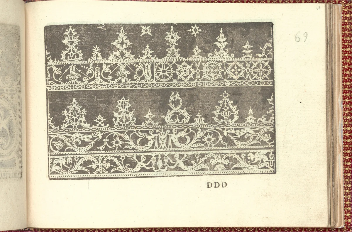 Corona delle Nobili et Virtuose Donne: Libro I-IV, page 69 (recto) by Cesare Vecellio, book, 1601