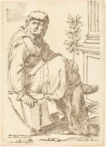 Sibylla Hellespontina by Paul Maupin, Jacques Stella, print, 1620-1630