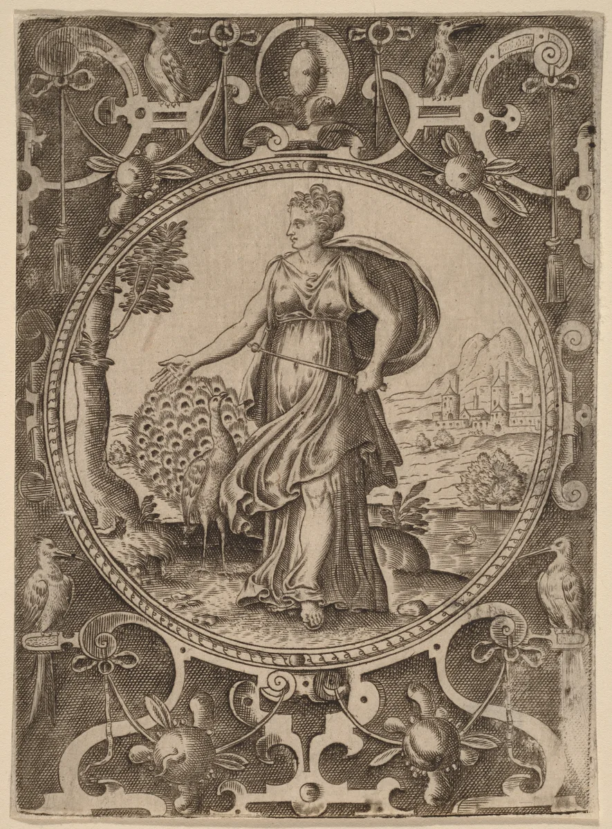 Juno by Abraham de Bruyn, print, 1540-1587