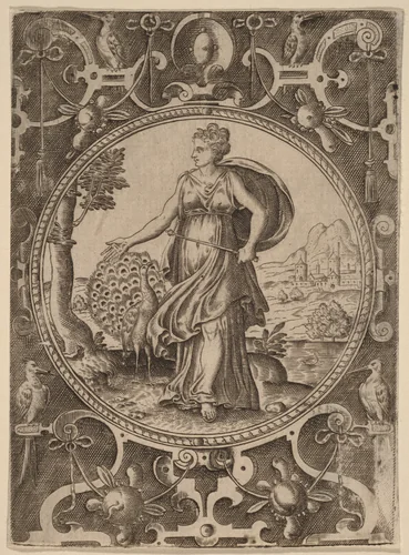 Juno by Abraham de Bruyn, print, 1540-1587