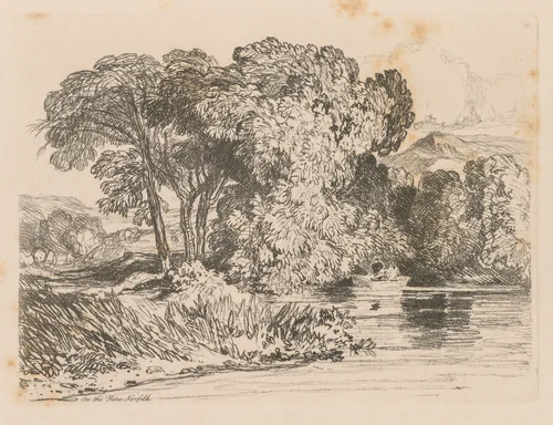 Liber Studiorum: Plate 4, View on the Yare, Norfolk by John Sell Cotman, book, 1838