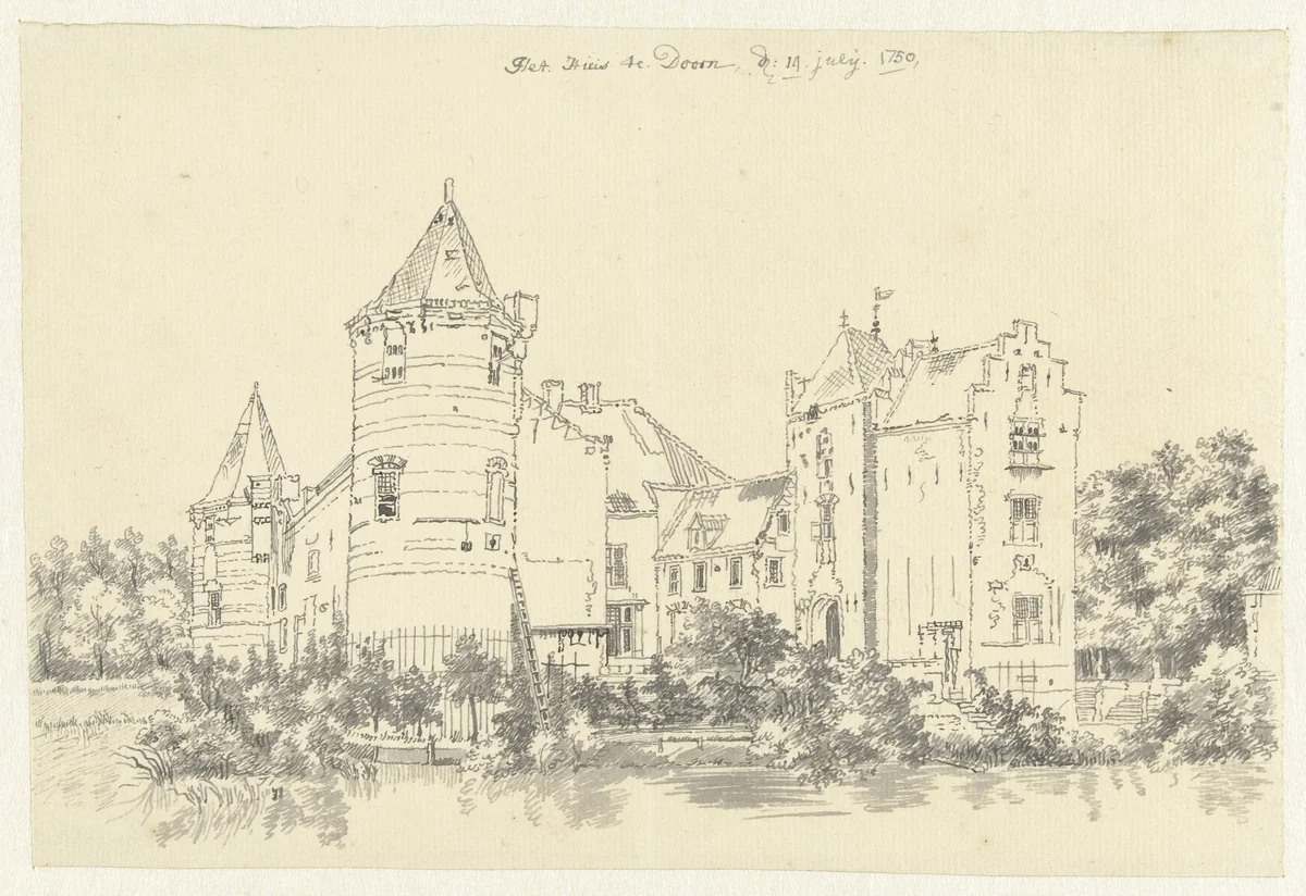 Het Huis te Doorn by Jan de Beijer, drawing, 1750