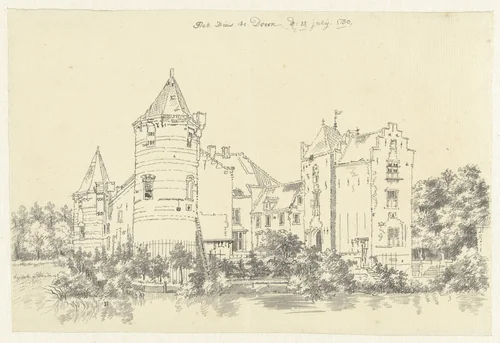 Het Huis te Doorn by Jan de Beijer, drawing, 1750