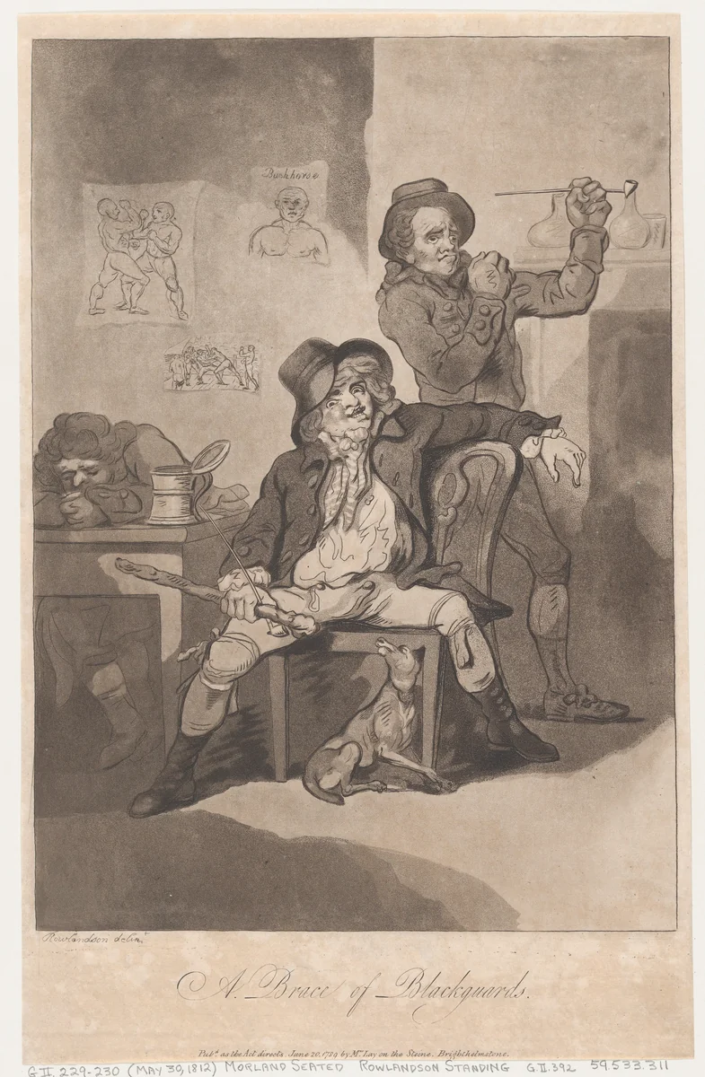 A Brace of Blackguards by Thomas Rowlandson, print, 1789