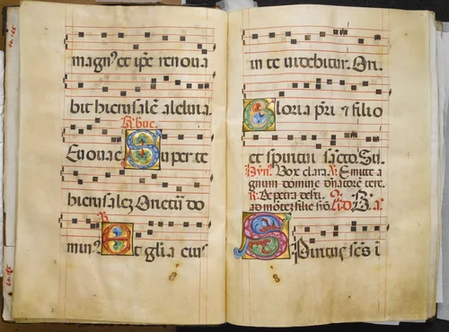 Benedictine Antiphonary by Belbello da Pavia, manuscript, 1467-1470