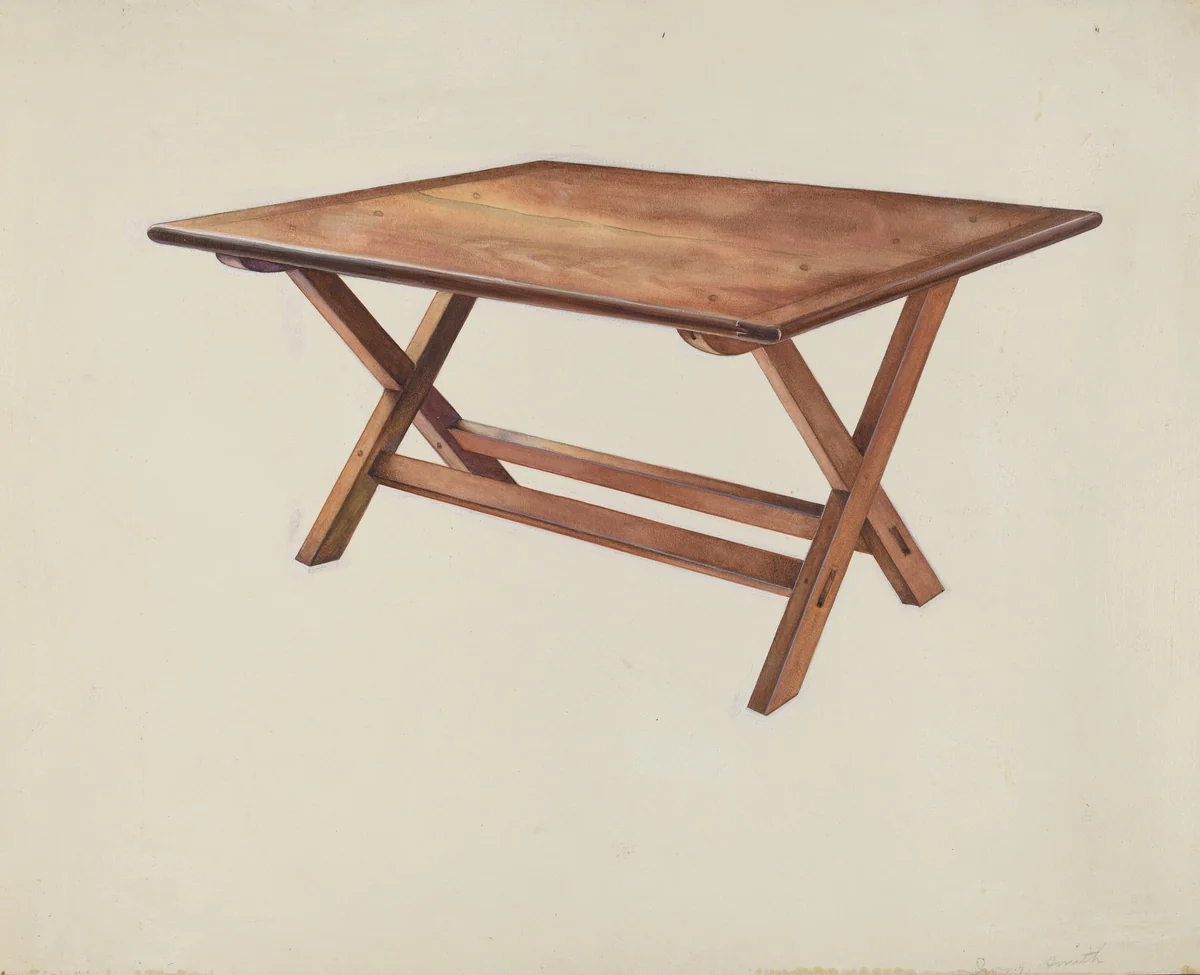 Shaker Ironing Table by Irving I. Smith, index of american design, 1935-1942