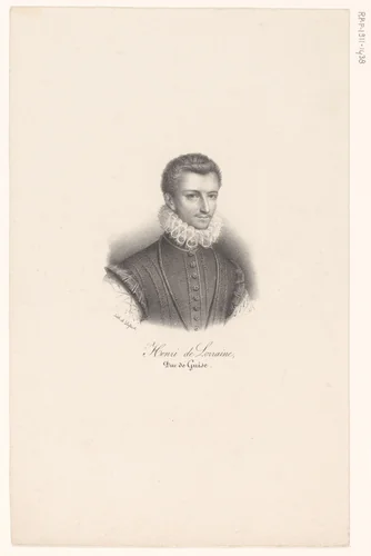 Portret van Hendrik I van Guise by anonymous, print, 1818-1842
