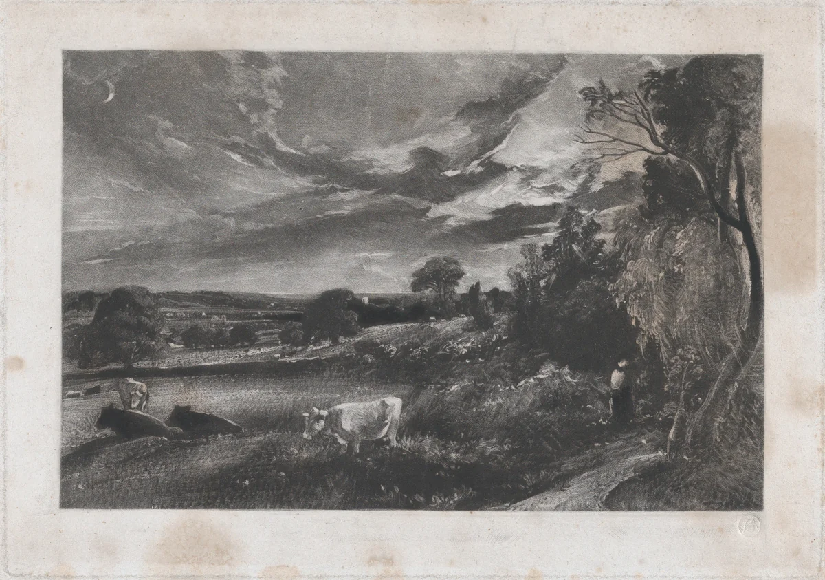Summer Evening by David Lucas, print, 1829-1831