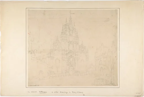 Church of St. John the Baptist at the Béguinage, Brussels by William Frome Smallwood, drawing, 1824-1834