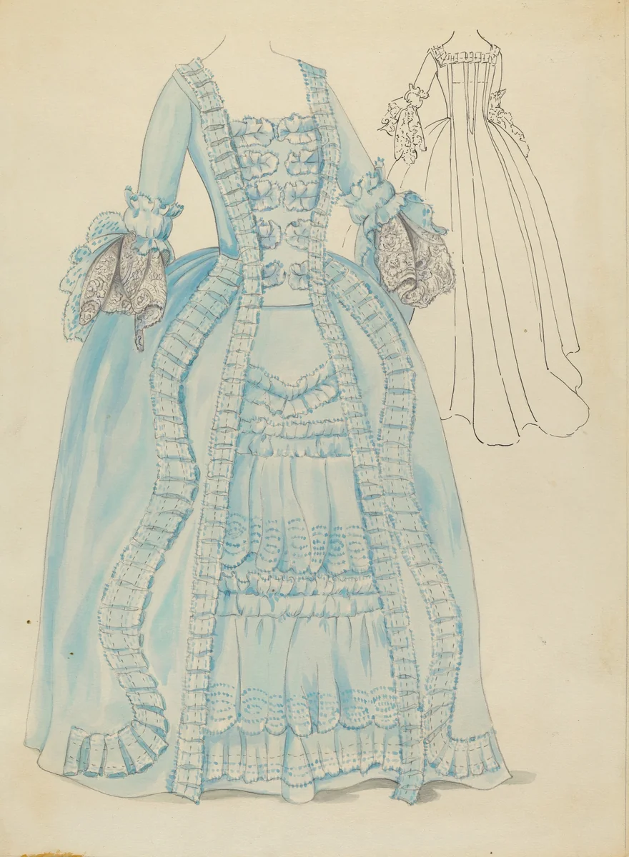 Dress by Jessie M Benge, index of american design, 1935-1942