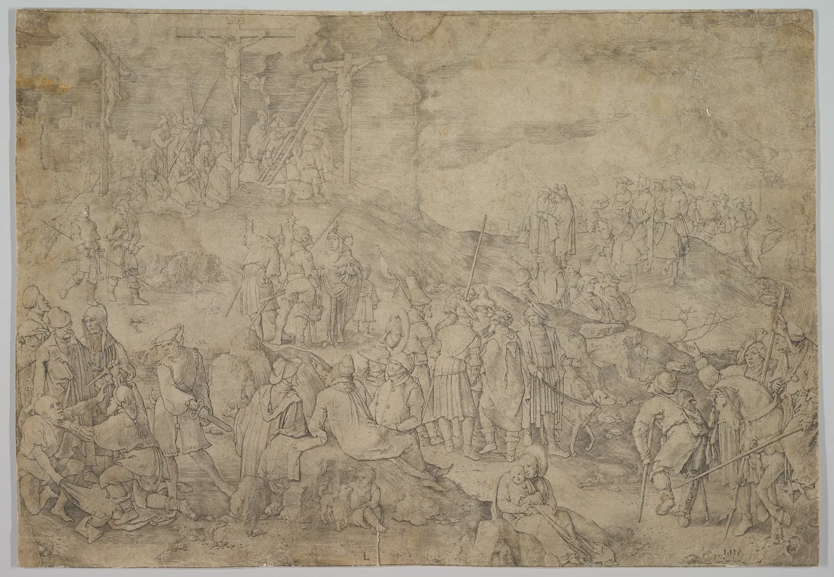 Calvary (Golgotha) by Lucas van Leyden, print, 1517