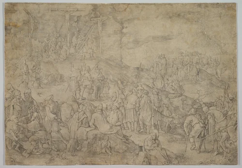 Calvary (Golgotha) by Lucas van Leyden, print, 1517