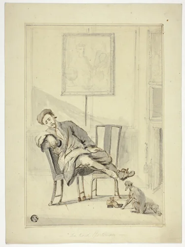 The Tired Sportsman by William Hogarth, drawing, 1700-1799