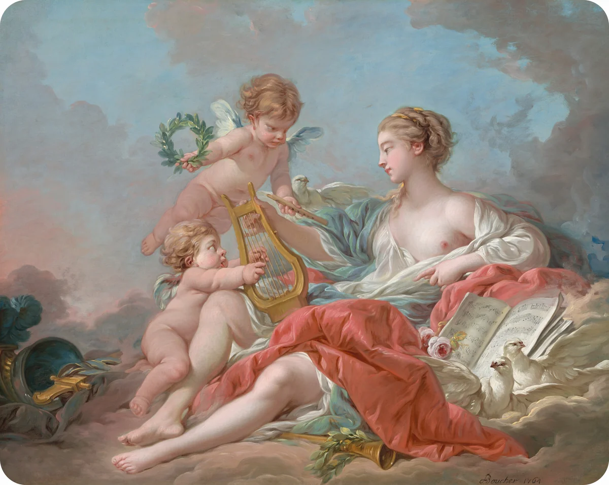Allegory of Music by François Boucher, painting, 1764