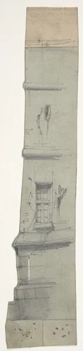 Design for a Stage Set at the Opéra, Paris by Eugène Cicéri, drawing, 1840-1890