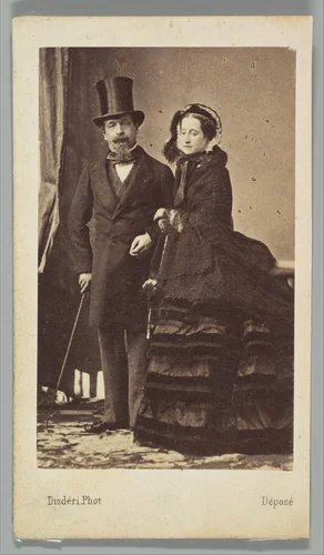 [Napoleon III and Empress Eugenie] by André Adolphe-Eugène Disdéri, photograph, 1865