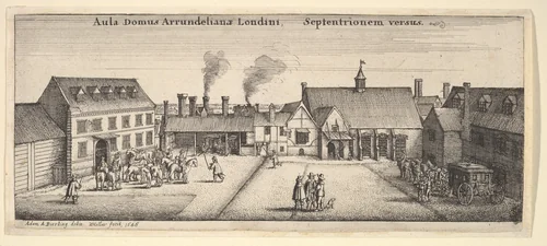 Arundel House from the North by Wenceslaus Hollar, print, 1646