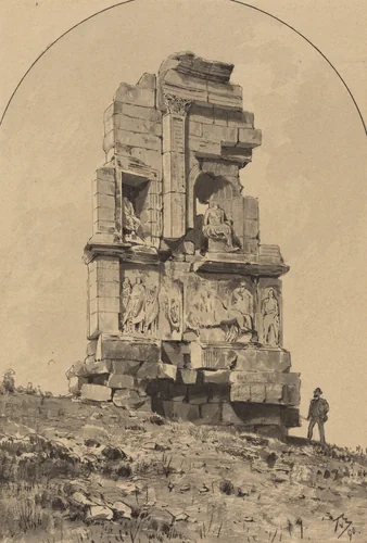 Monument of Philopappos by Themistocles von Eckenbrecher, drawing, 1890