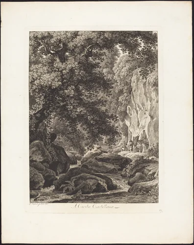 A Cività Castellana by Johann Christian Reinhart, portfolio, 1761-1847