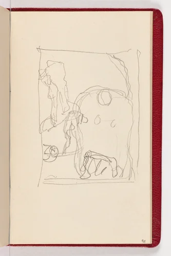Page 91 by Gustav Klimt, sketchbook, 1898
