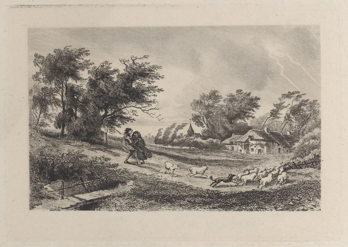L'Orage by Charles-François Daubigny, print, 1842