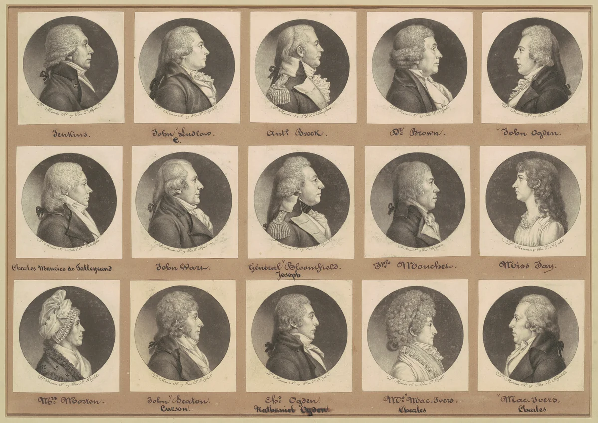 Saint-Mémin Collection of Portraits, Group 7 by Charles B. J. Févret de Saint-Mémin, volume, 1798-1799