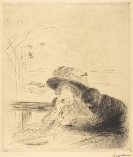 C'est fini!...(grande planche) (It is Finished!...) (large plate) by Jean-Louis Forain, print, 1910