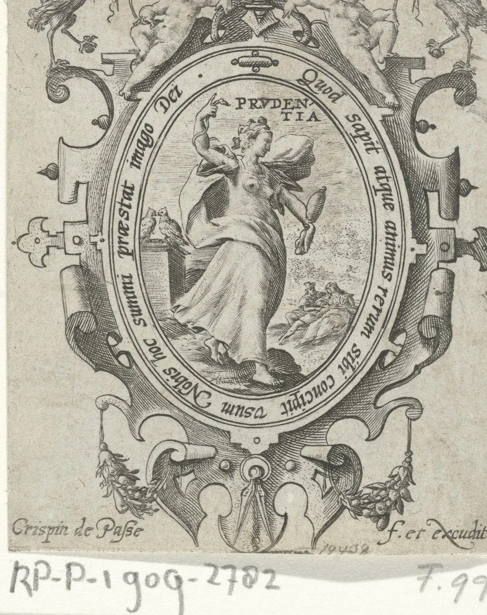 Voorzichtigheid by Unknown, print, 1574-1611