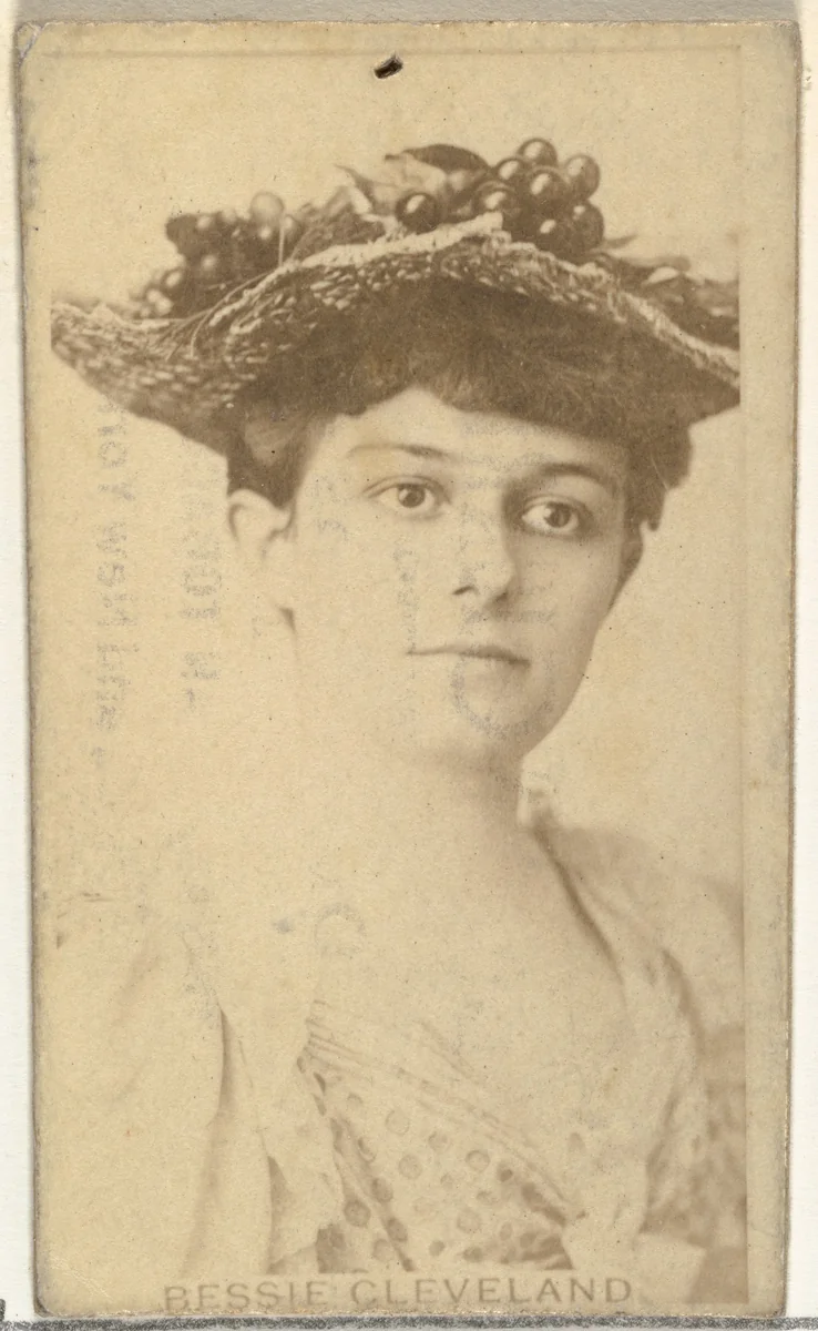 Bessie Cleveland, from the Actors and Actresses series (N145-8) issued by Duke Sons & Co. to promote Duke Cigarettes by W. Duke, Sons & Co., photograph, 1890-1895