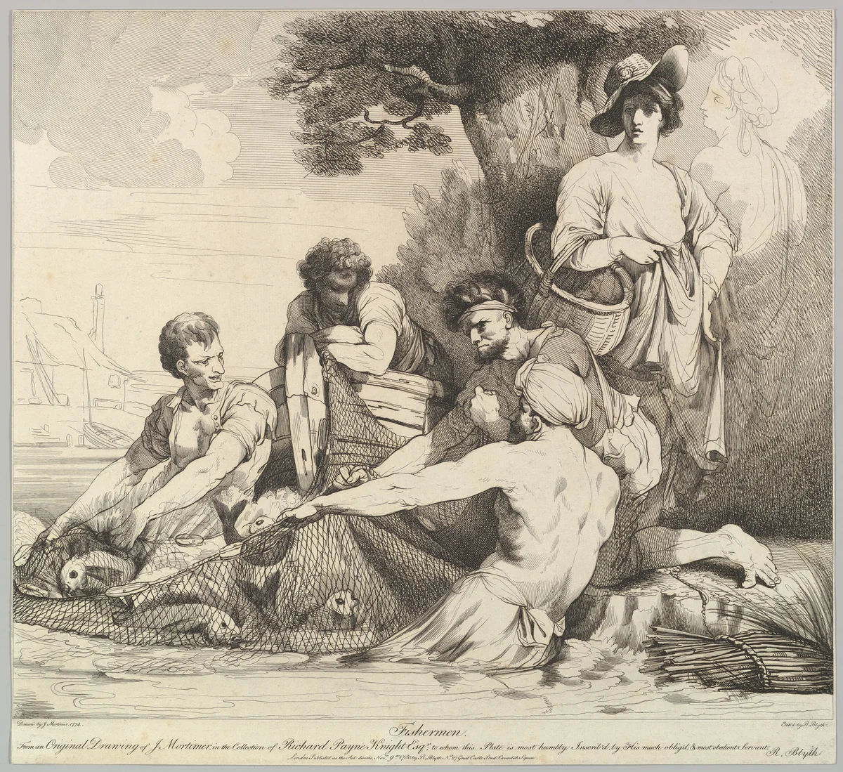 Fishermen by Robert Blyth, print, 1780