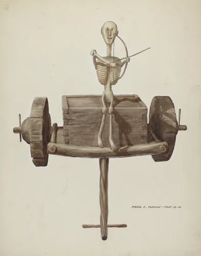 Penetente Death Cart & Death Figure by Majel G. Claflin, index of american design, 1937