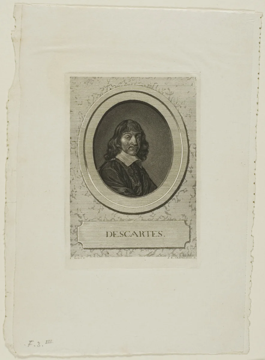 Descartes by Jean-Baptiste de Grateloup, print, 1755-1817