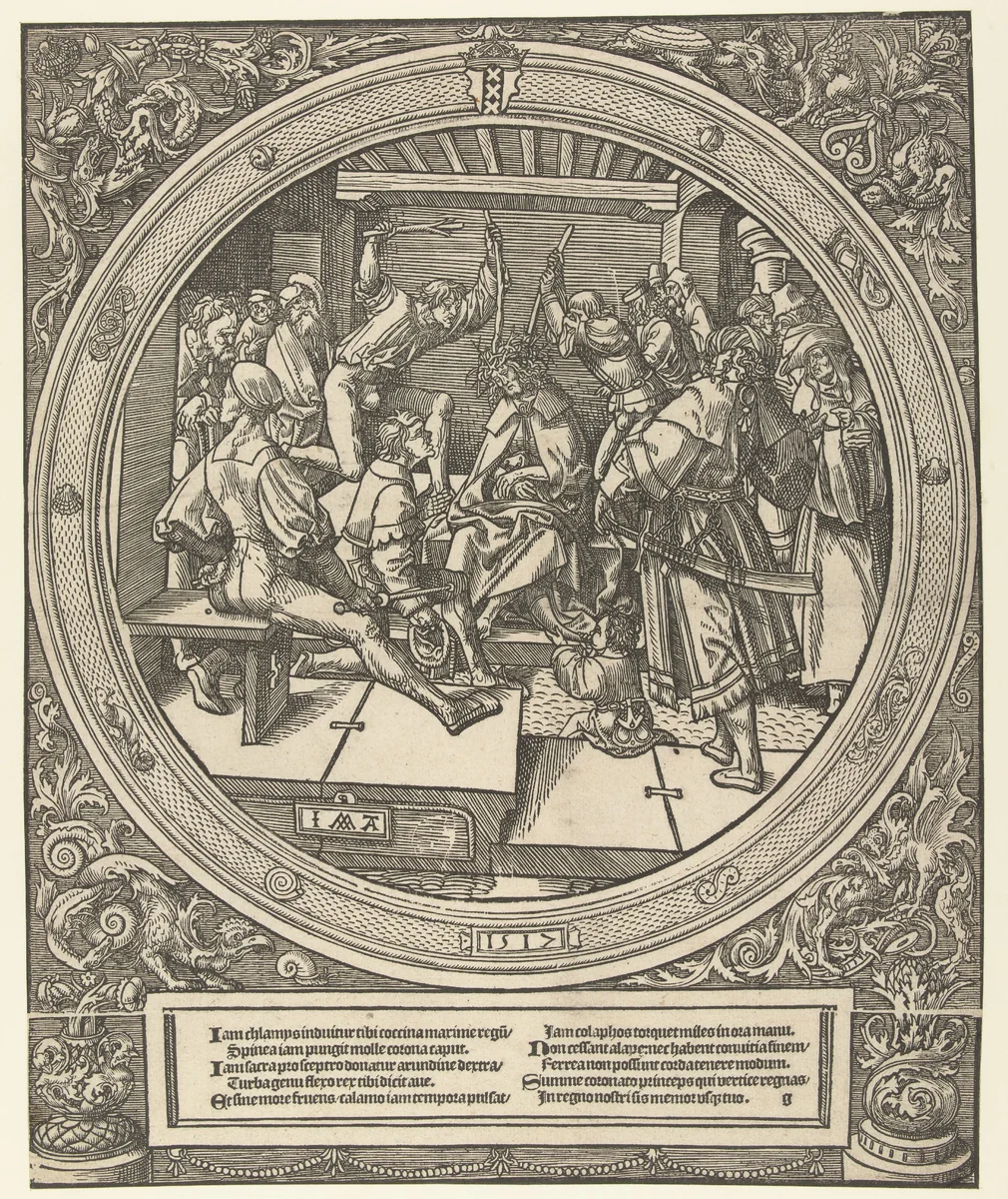 De doornenkroning by Unknown, print, 1517