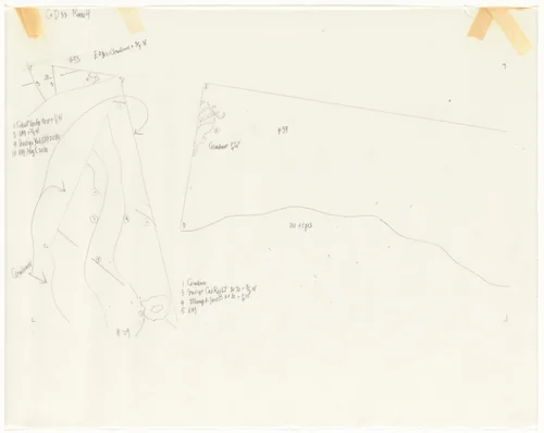 Tracing for Changes and Disappearances #32 (4 of 11) by John Cage, drawing, 1982