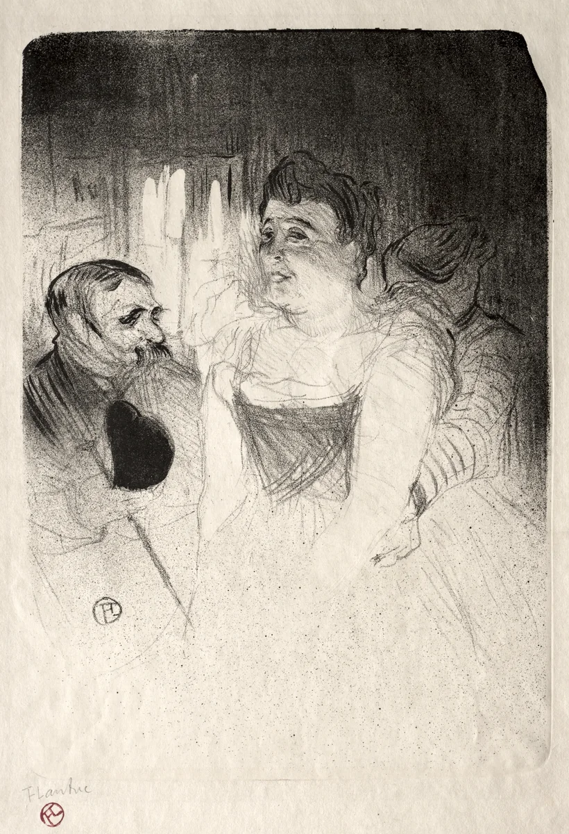 Judic in the Loge by Henri de Toulouse-Lautrec, print, 1894