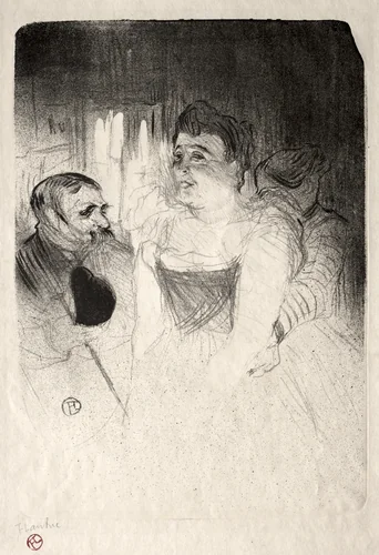 Judic in the Loge by Henri de Toulouse-Lautrec, print, 1894