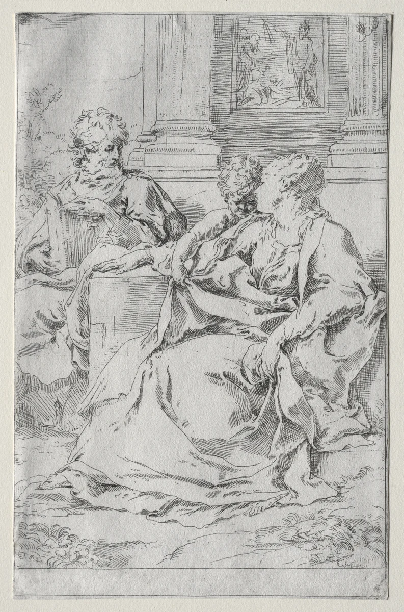 The Holy Family by Guido Reni, print, 1590-1610